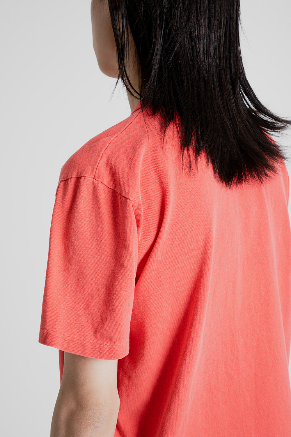 Velva Sheen Pigment Dyed Pocket Tee in Raspberry