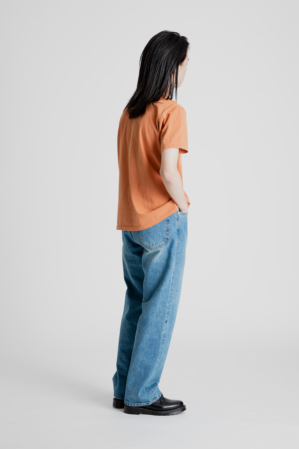 Velva Sheen Pigment Dyed Pocket Tee in Terracotta