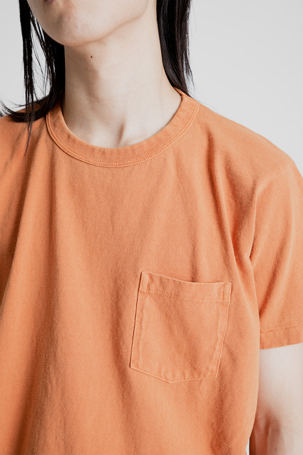 Velva Sheen Pigment Dyed Pocket Tee in Terracotta