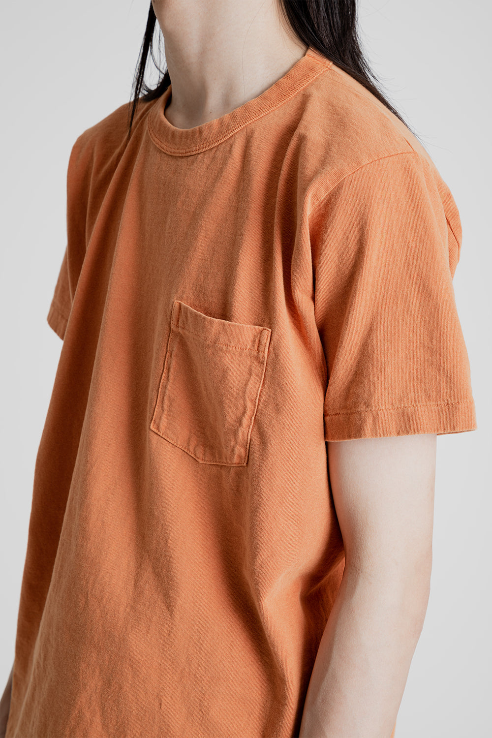 Velva Sheen Pigment Dyed Pocket Tee in Terracotta