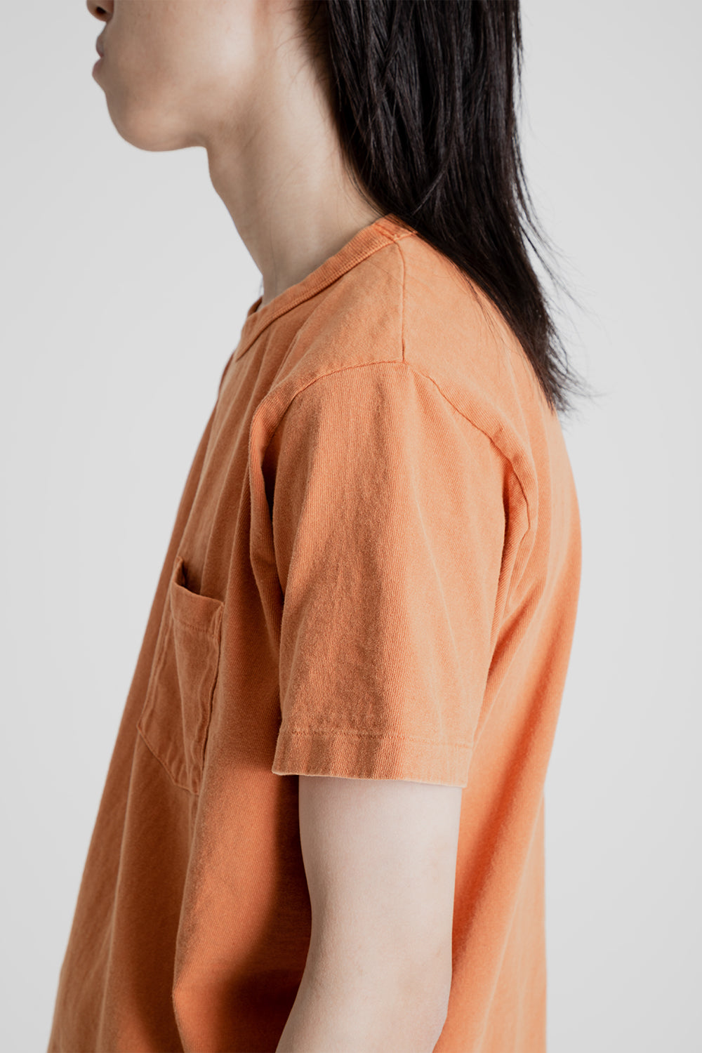 Velva Sheen Pigment Dyed Pocket Tee in Terracotta