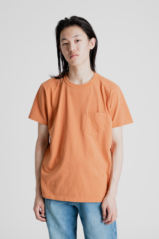 Velva Sheen Pigment Dyed Pocket Tee in Terracotta