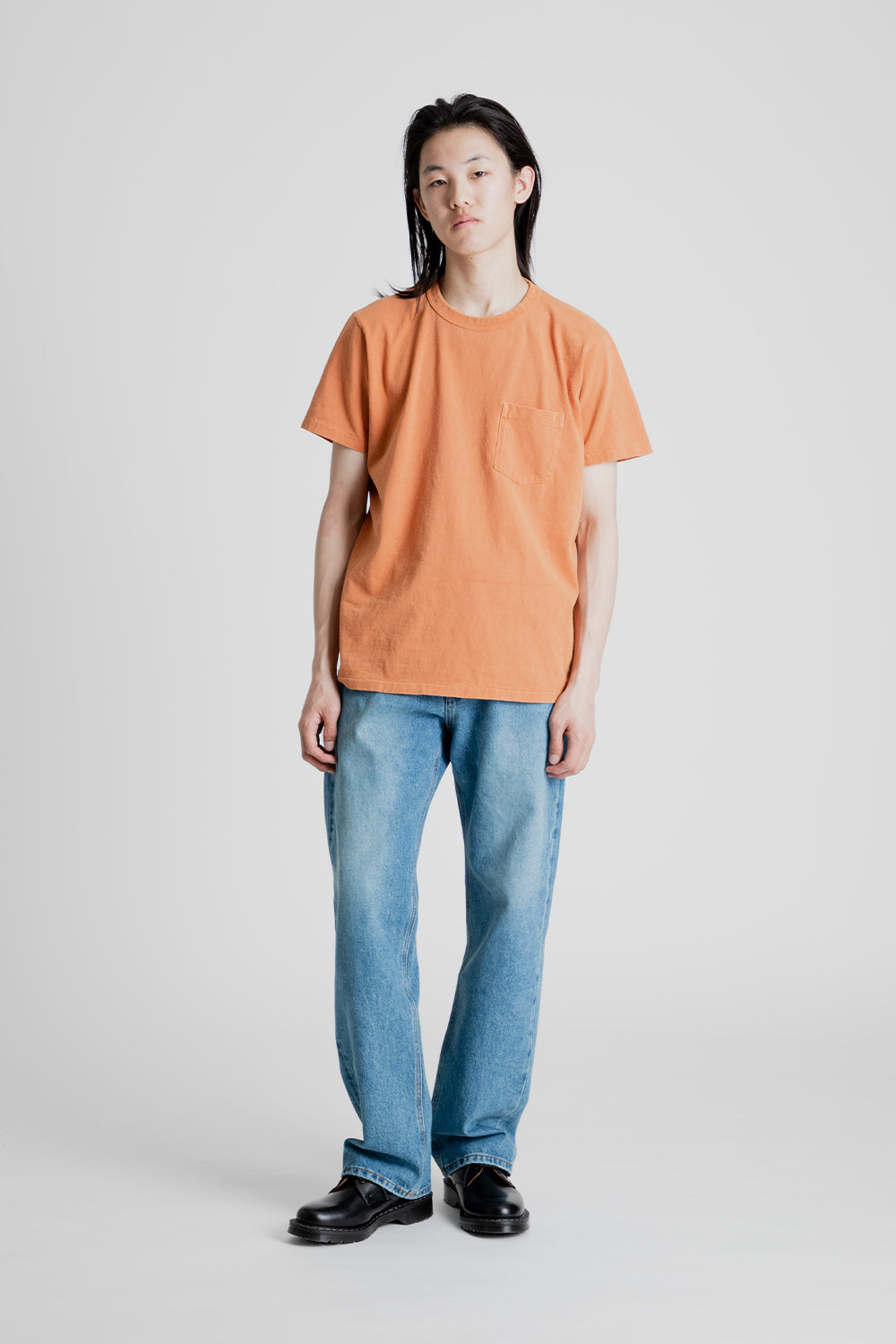 Velva Sheen Pigment Dyed Pocket Tee in Terracotta