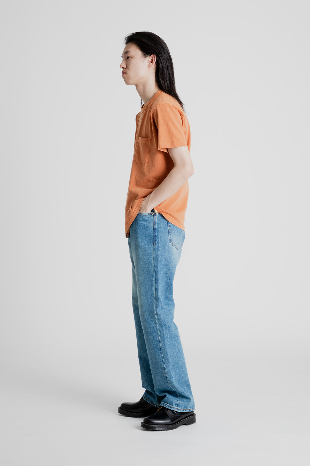 Velva Sheen Pigment Dyed Pocket Tee in Terracotta