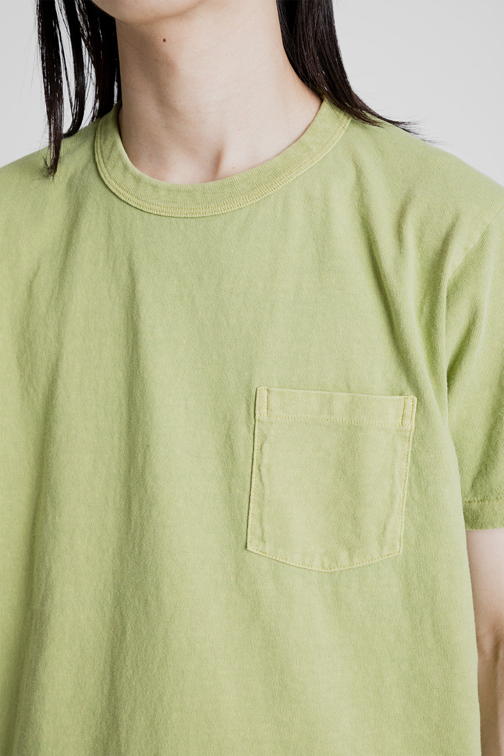 Velva Sheen Pigment Dyed Pocket Tee in V.Green