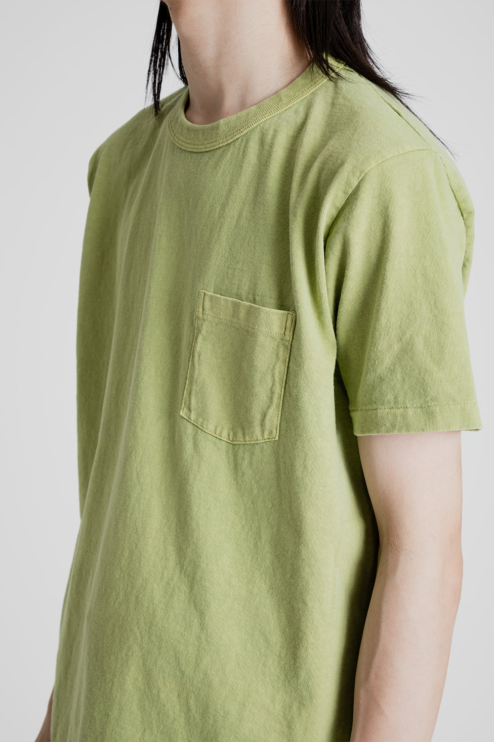 Velva Sheen Pigment Dyed Pocket Tee in V.Green