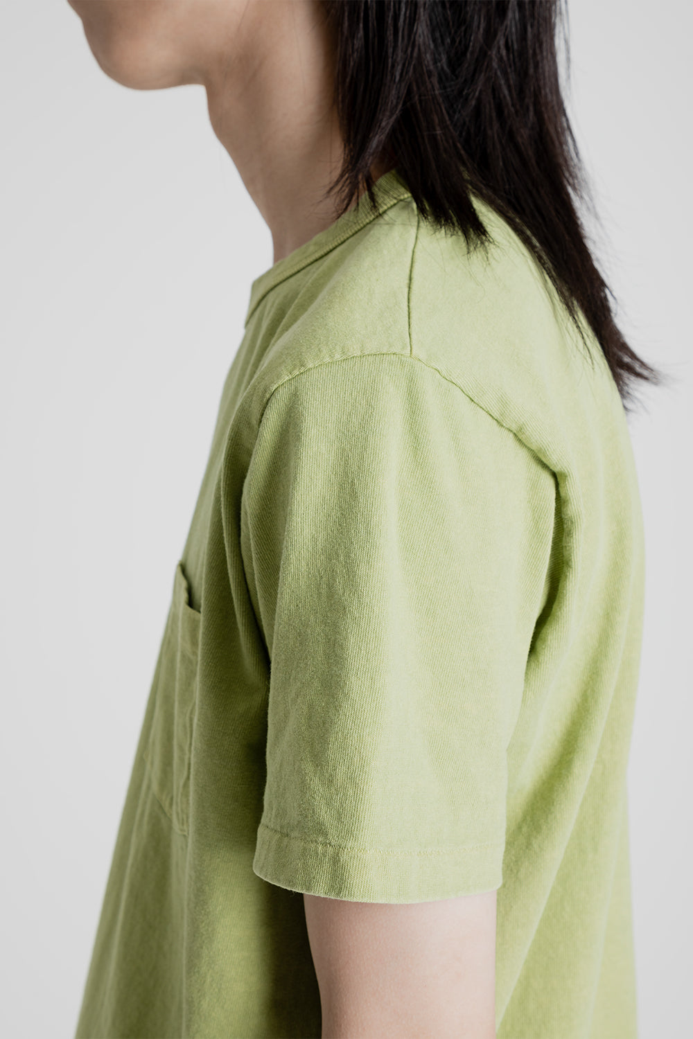 Velva Sheen Pigment Dyed Pocket Tee in V.Green