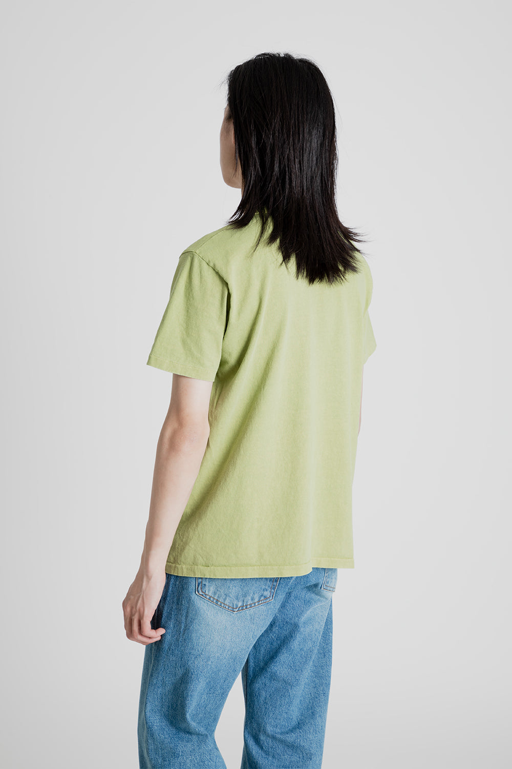 Velva Sheen Pigment Dyed Pocket Tee in V.Green
