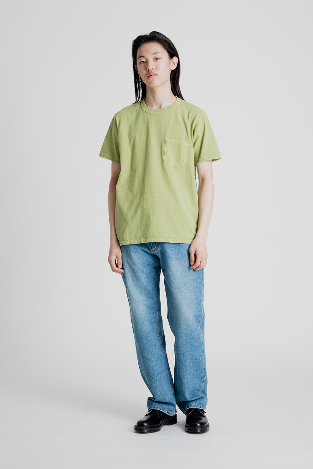 Velva Sheen Pigment Dyed Pocket Tee in V.Green