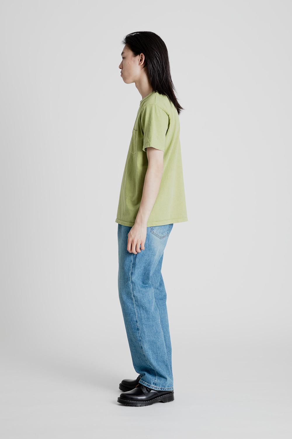 Velva Sheen Pigment Dyed Pocket Tee in V.Green