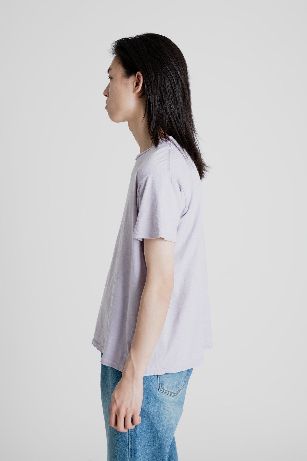 Velva Sheen Rolled Regular Short Sleeve Tee in Orchid