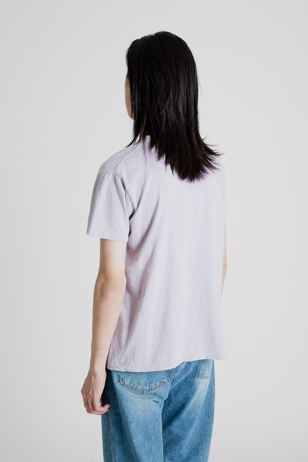 Velva Sheen Rolled Regular Short Sleeve Tee in Orchid