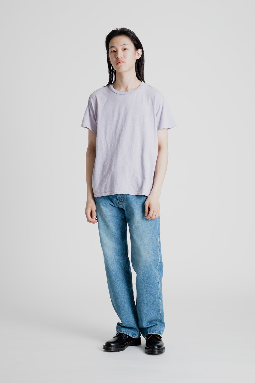 Velva Sheen Rolled Regular Short Sleeve Tee in Orchid