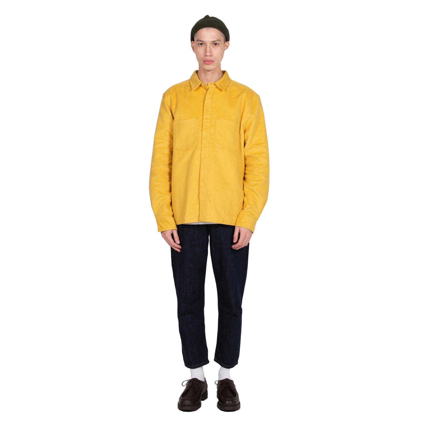 Albam Moleskin Duncan Shirt Overshirt Yellow Button Down