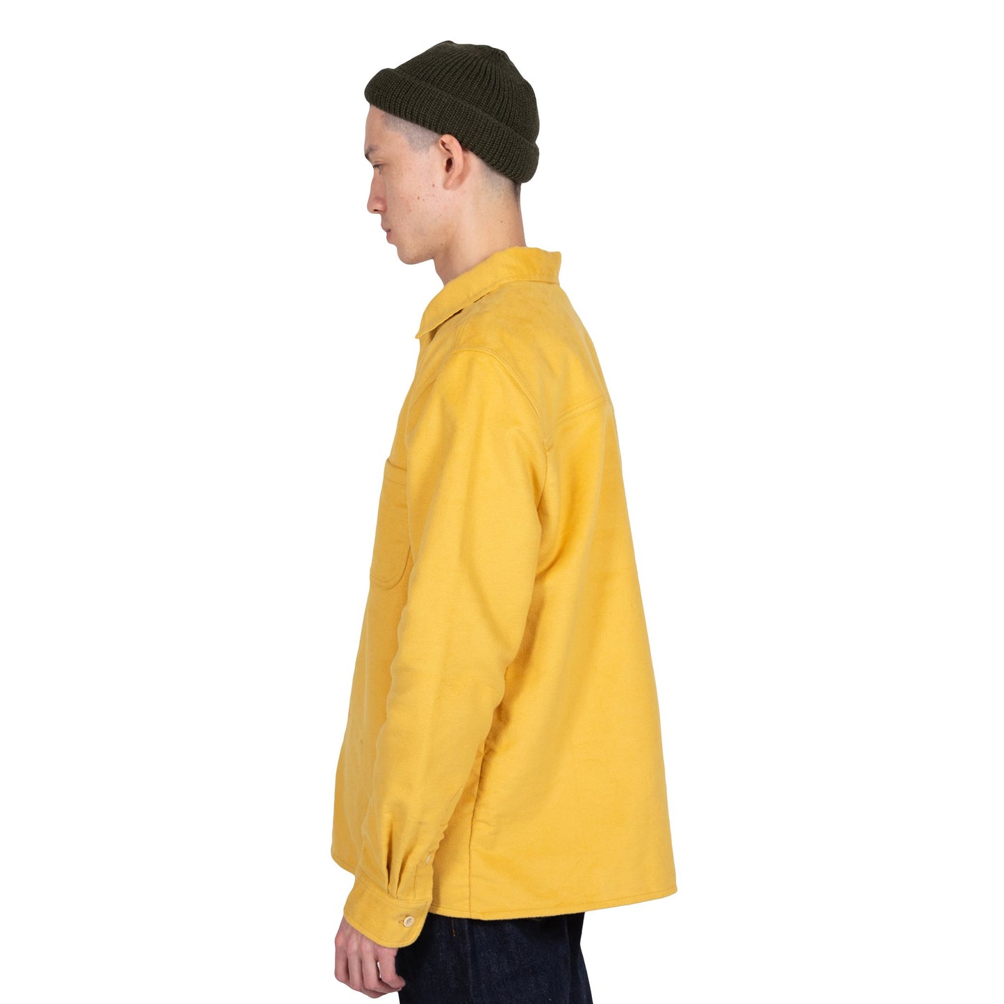 Albam Moleskin Duncan Shirt Overshirt Yellow Button Down