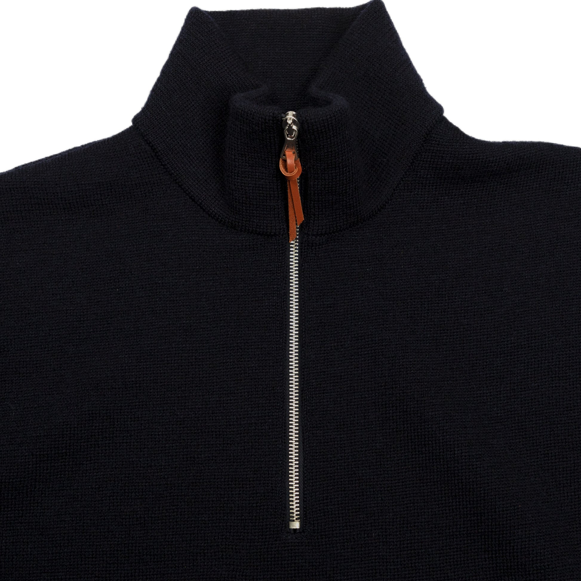Milano Funnel Neck Pullover with Half Zip - Navy - Wallace Mercantile Shop