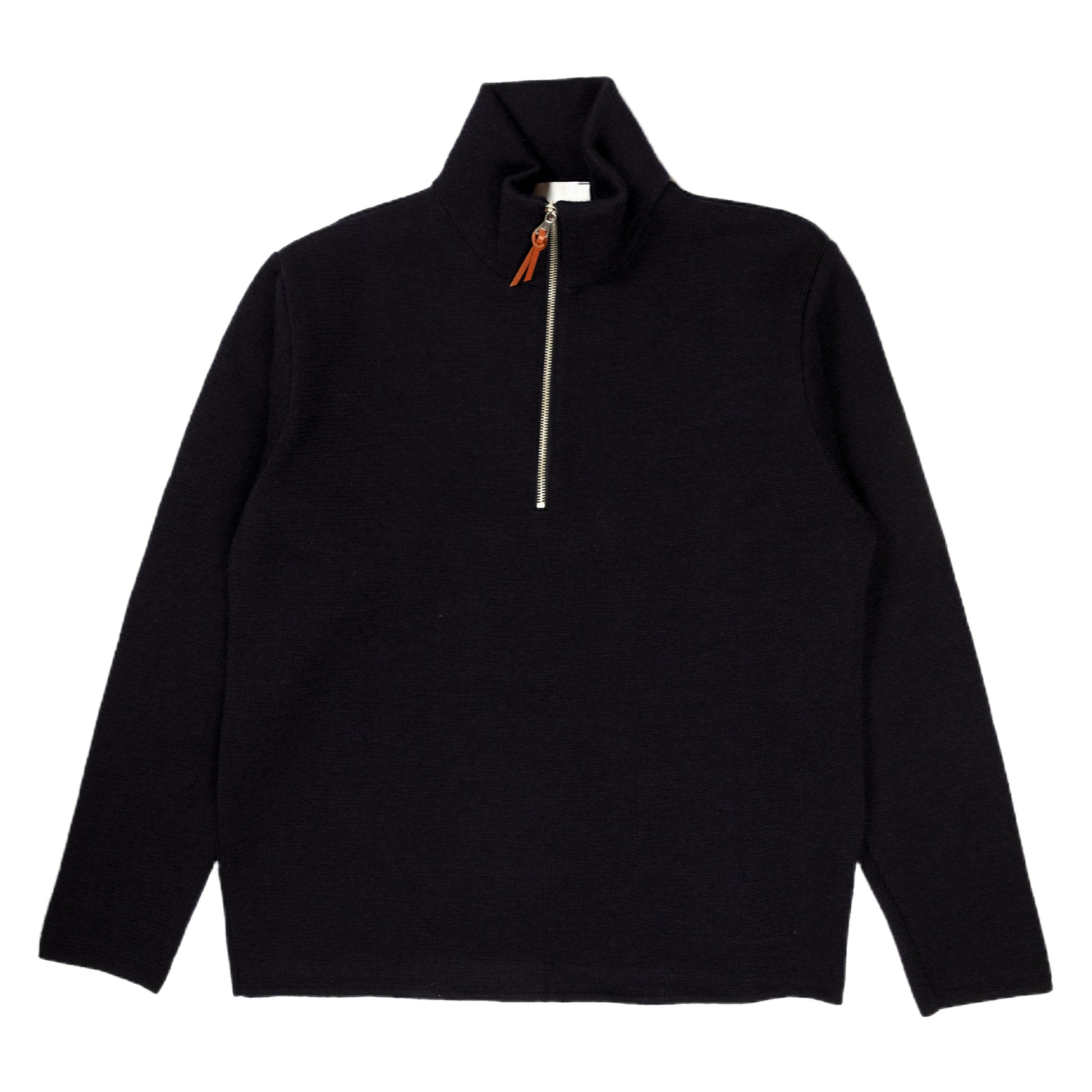 Milano Funnel Neck Pullover with Half Zip - Navy - Wallace Mercantile Shop