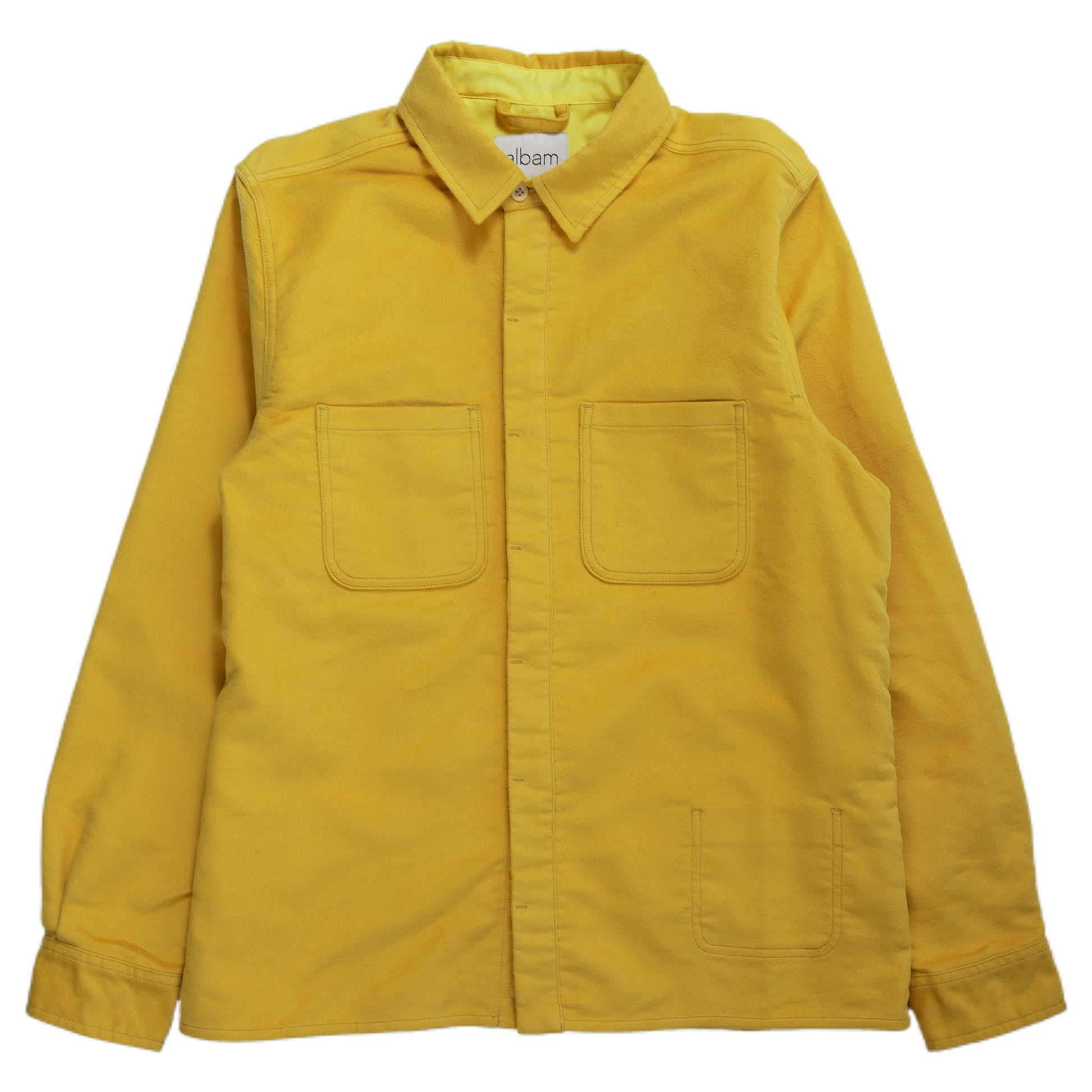 Albam Moleskin Duncan Shirt Overshirt Yellow Button Down