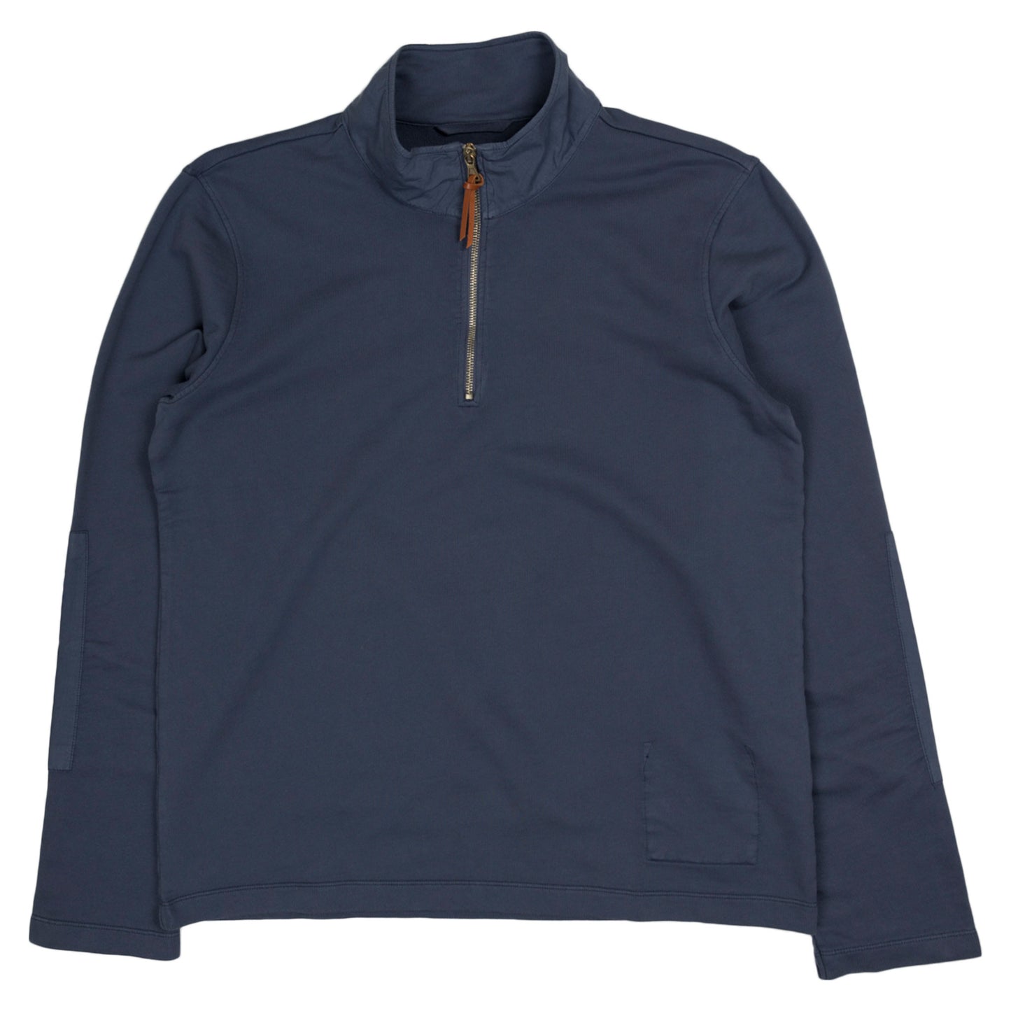Albam Zipped Jersey Pullover in Indigo