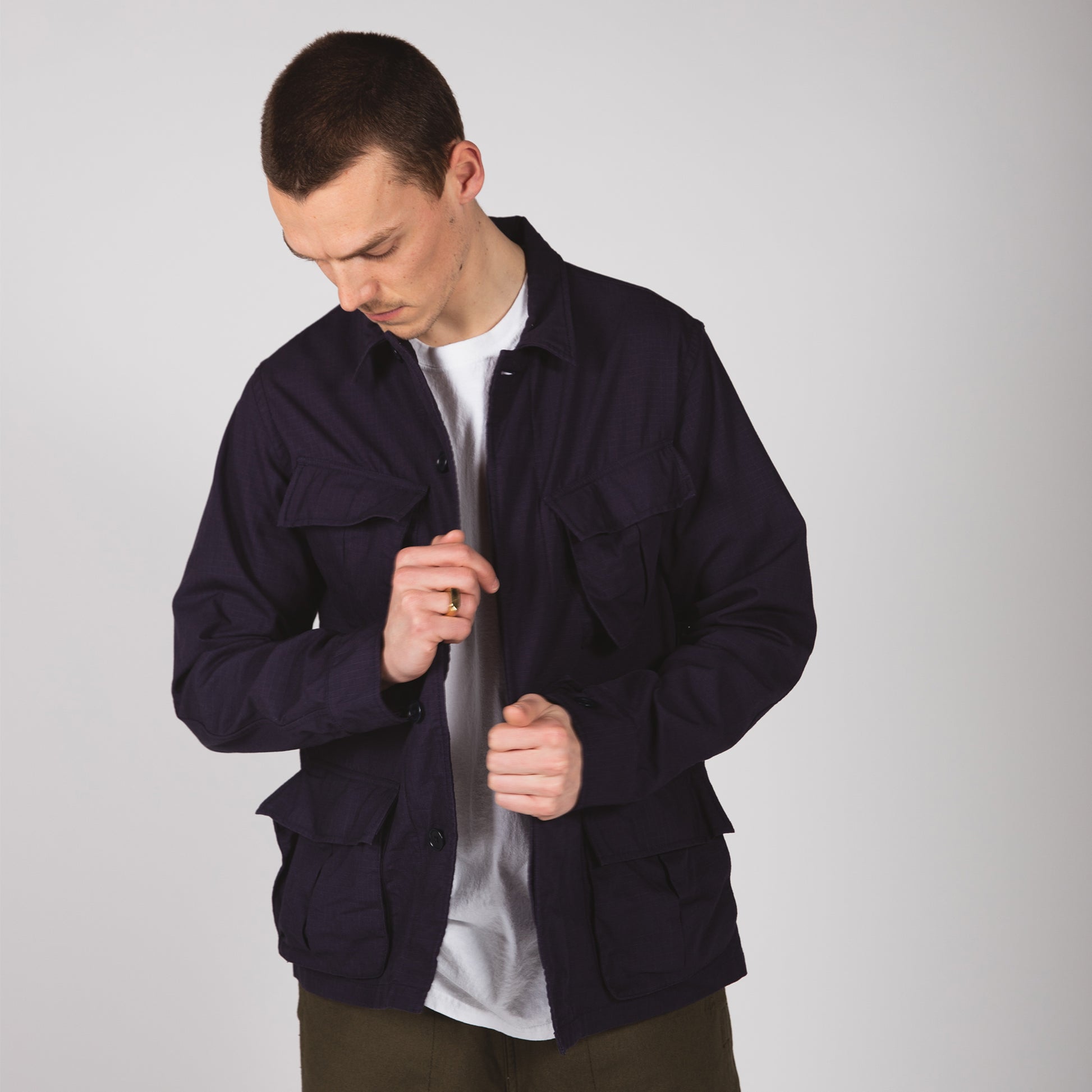 Ripstop Jungle Jacket - Navy - Wallace Mercantile Shop