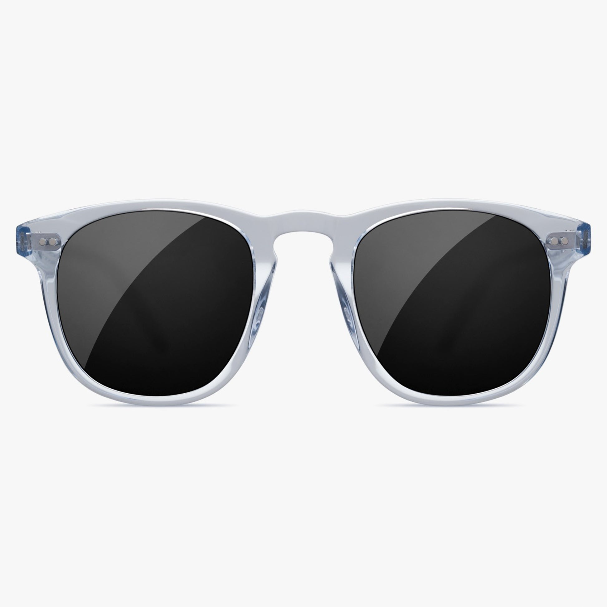 Chimi 001 Litchi Black Eyewear Front Transparent