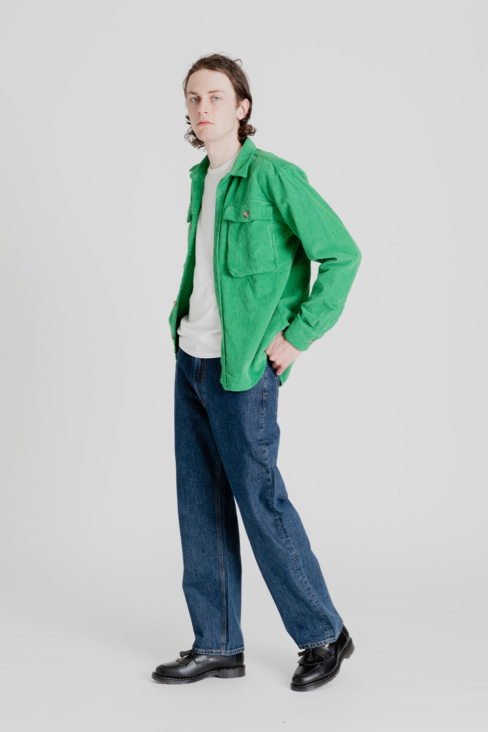 foret-gone-shirt-corduroy-green