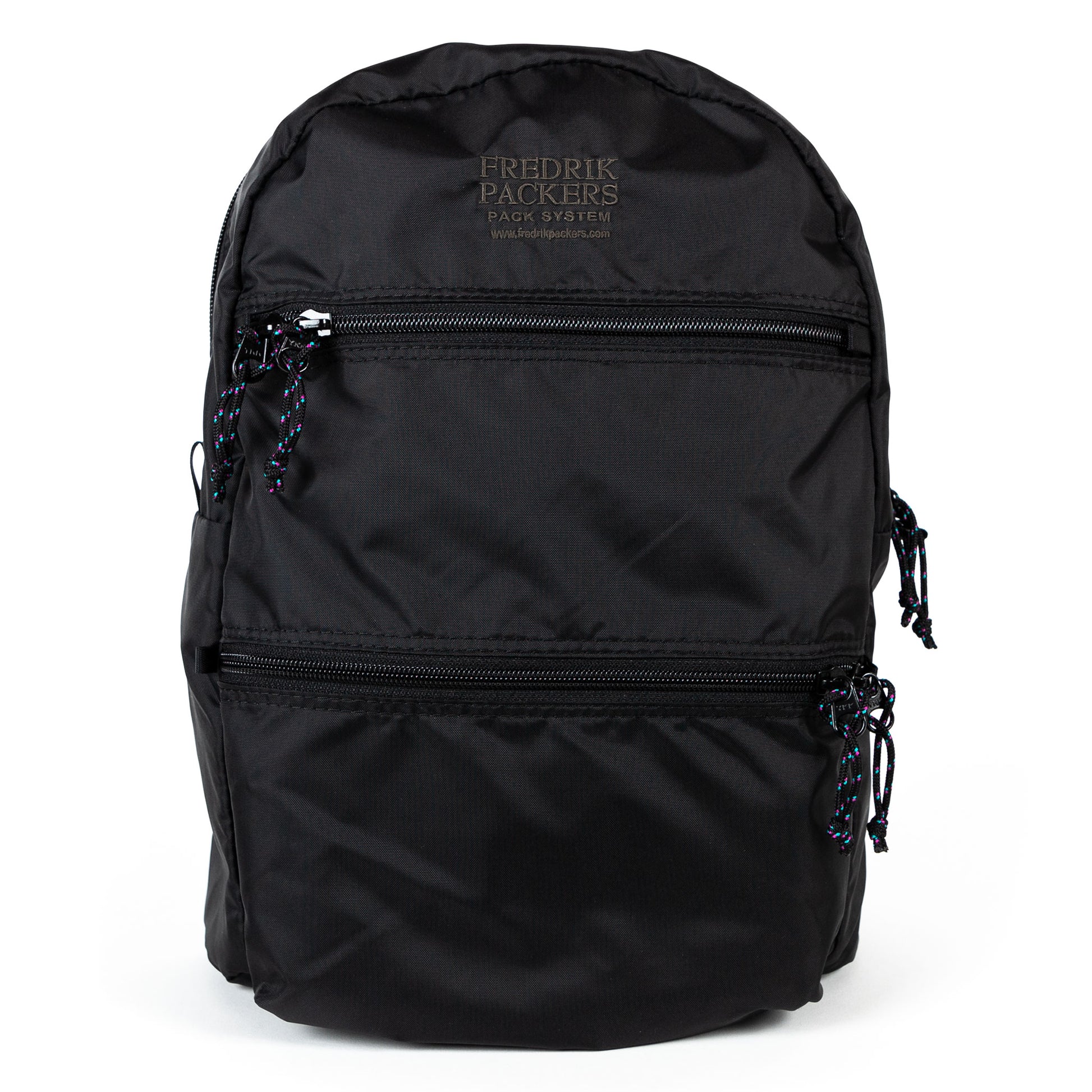fredrik packers double zip backpack in black