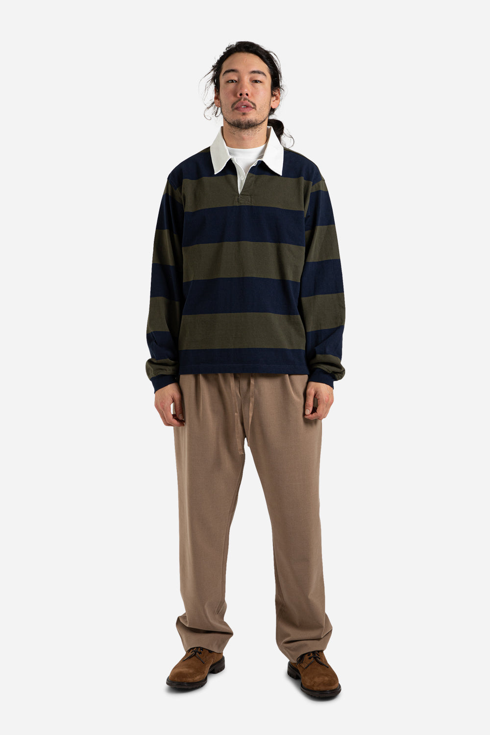 frizmwork_heavy_bold_stripe_rugby_tee_olive_navy