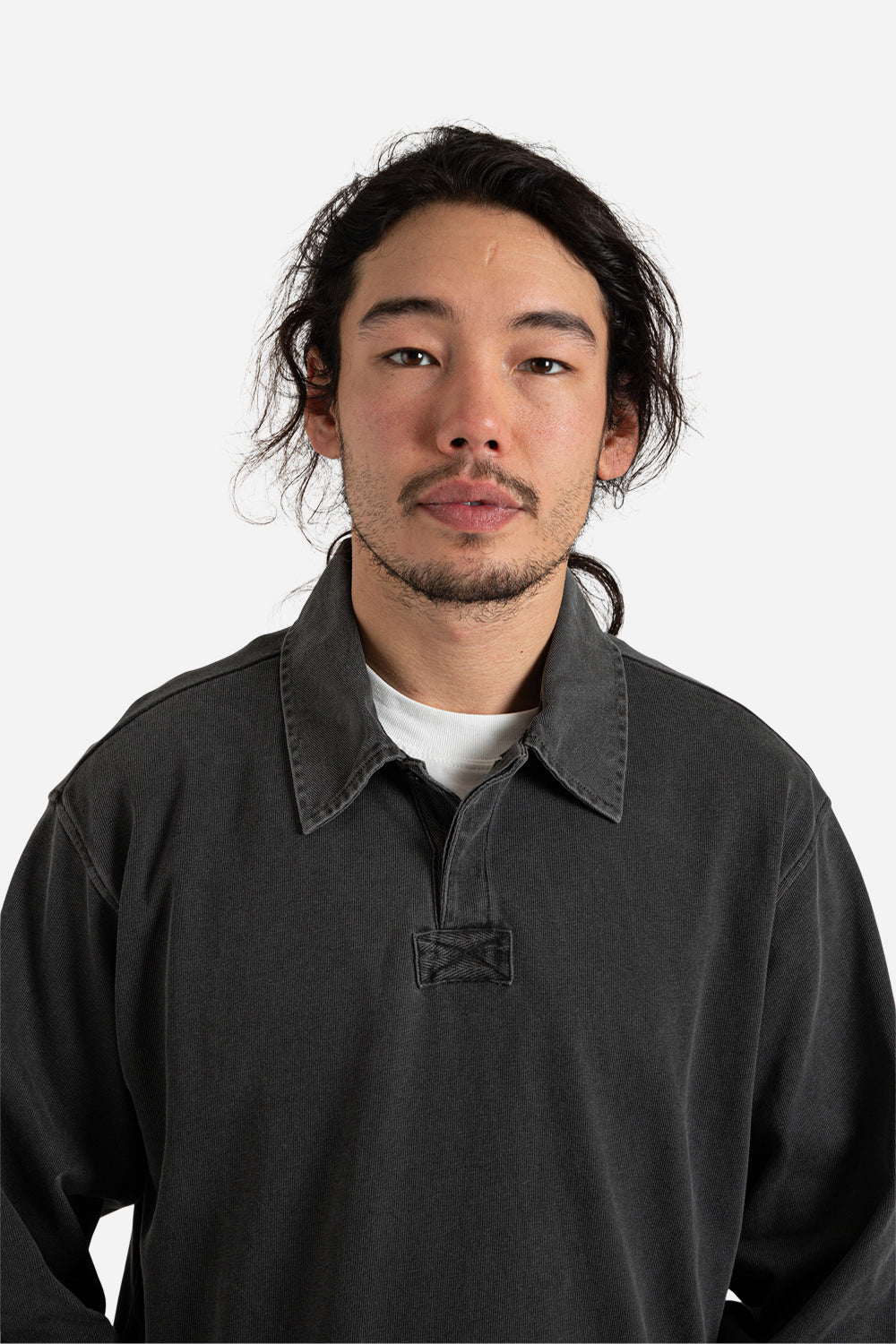 OG Pigment Dyeing Rugby Tee - Charcoal - Wallace Mercantile Shop