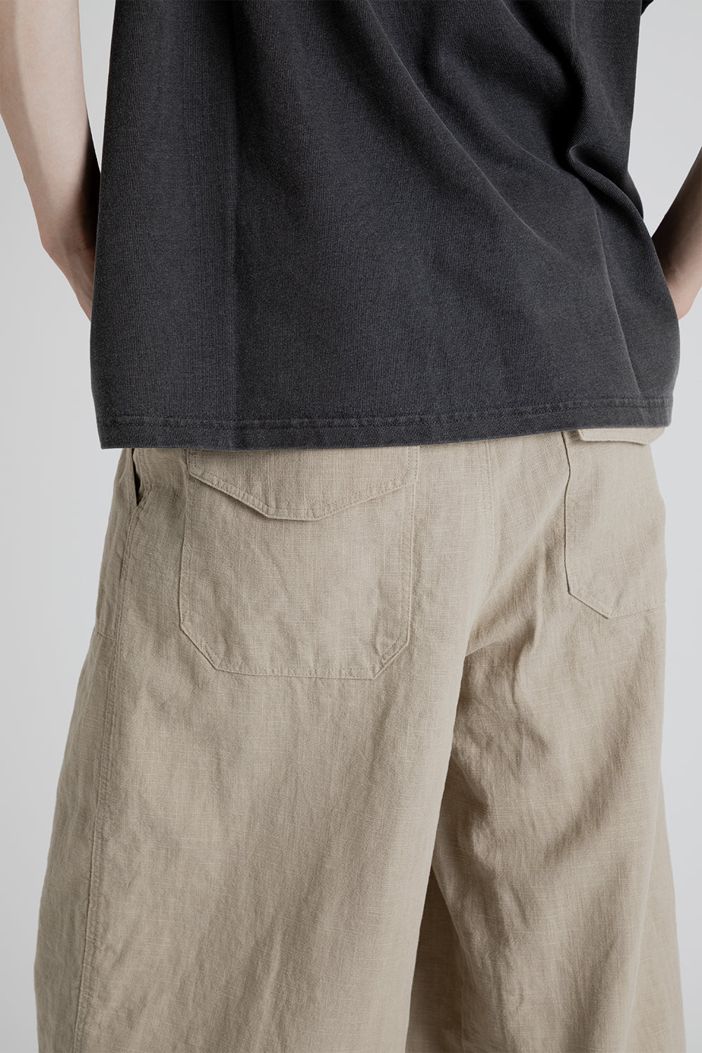 Frizmworks Linen Balloon String Pants in Beige