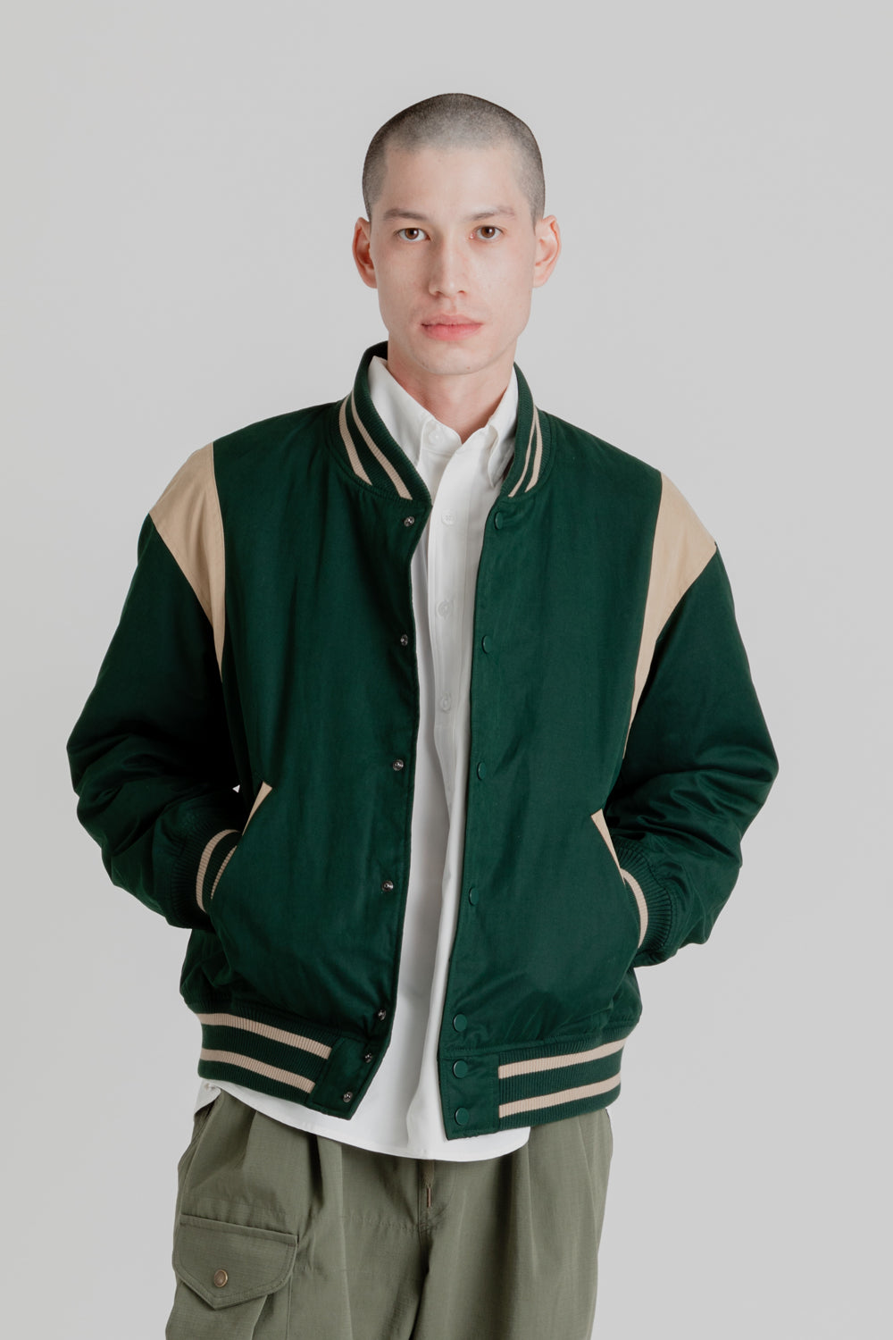 Mild Varsity Jacket Dark Green