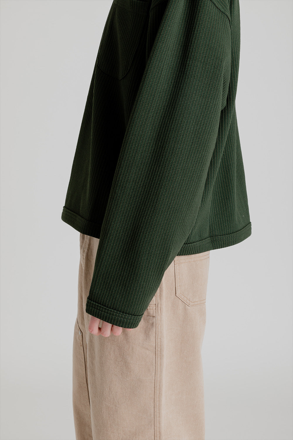 Frizmworks Semi Crop LS Tee in Olive