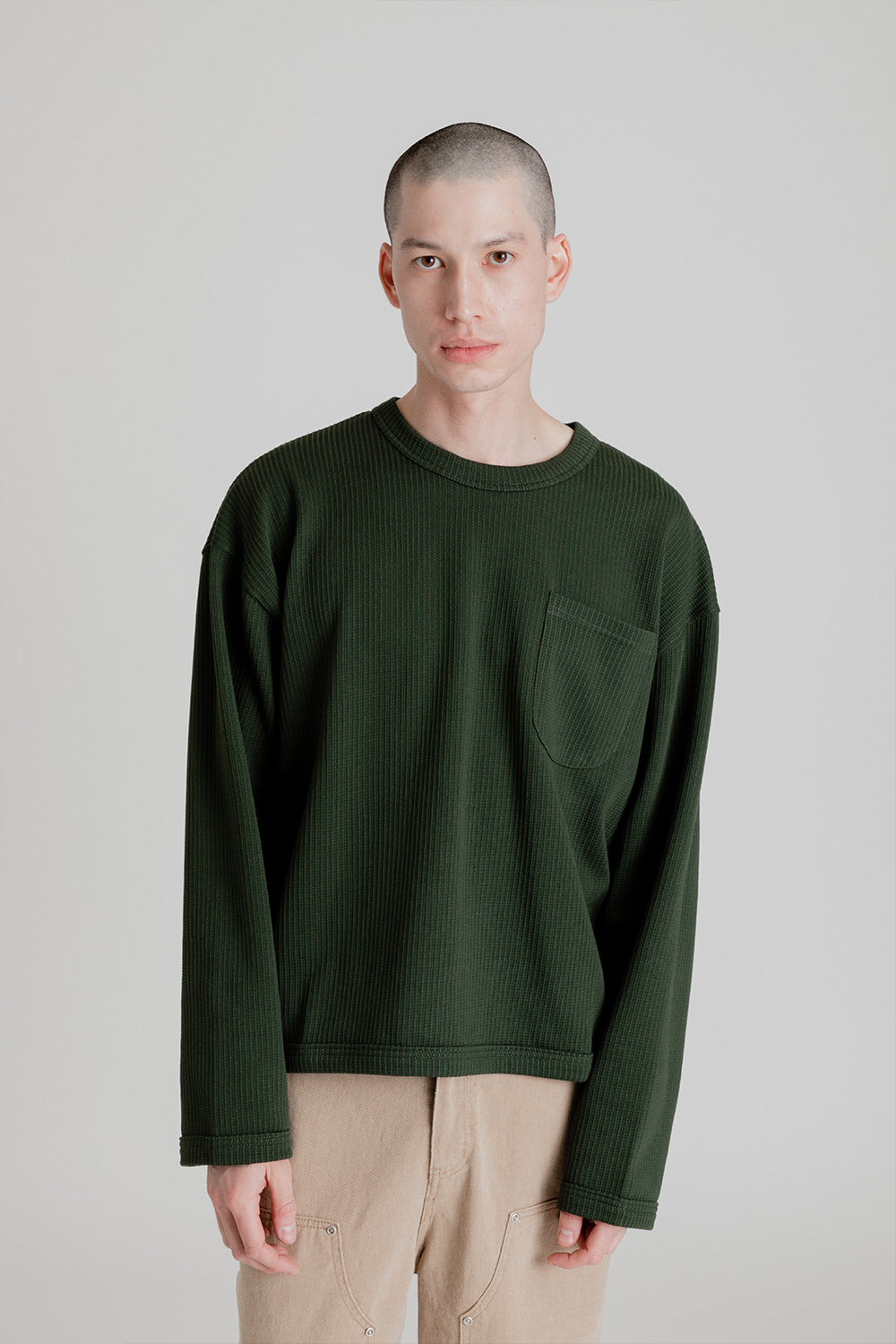 Frizmworks Semi Crop LS Tee in Olive