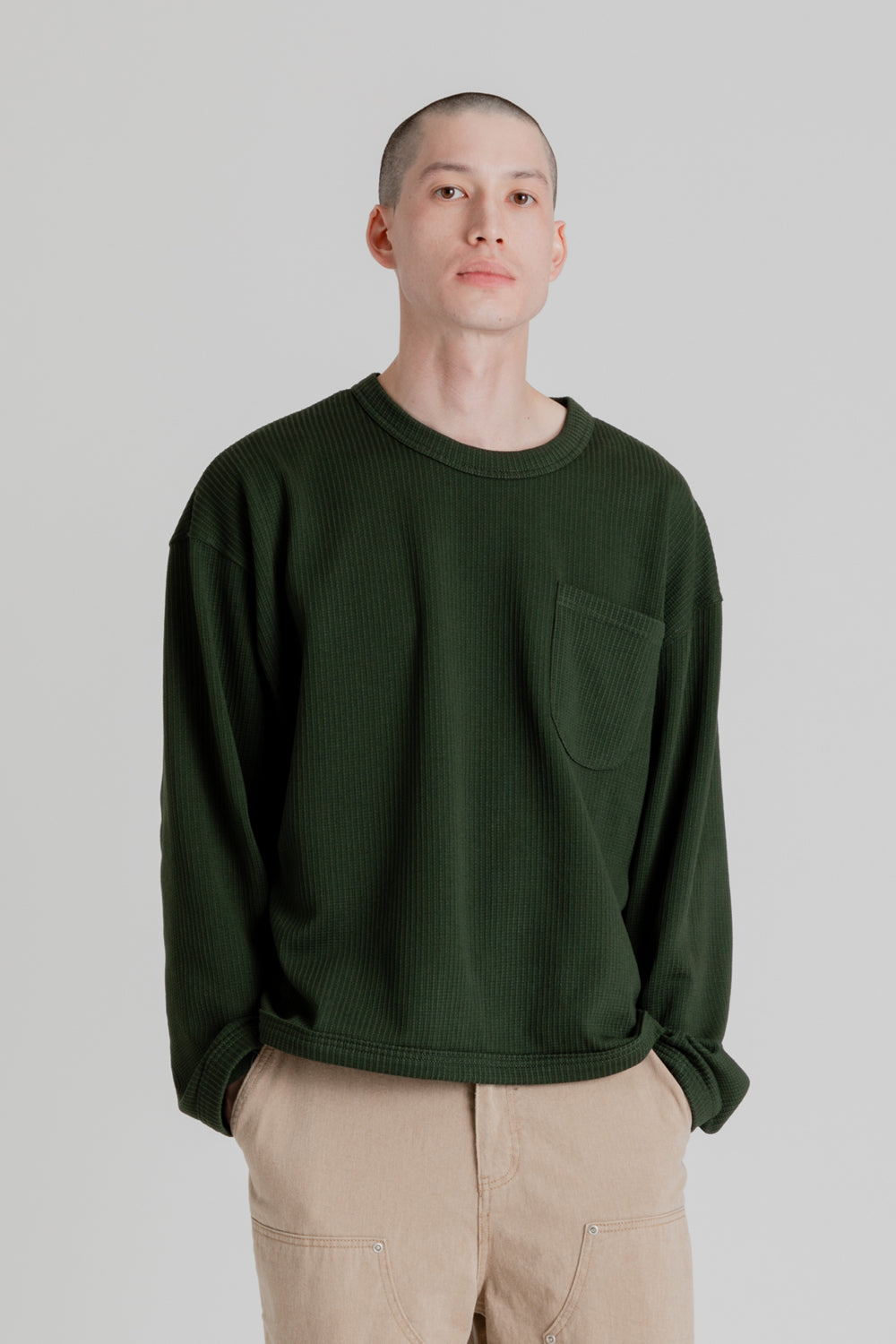 Frizmworks Semi Crop LS Tee in Olive