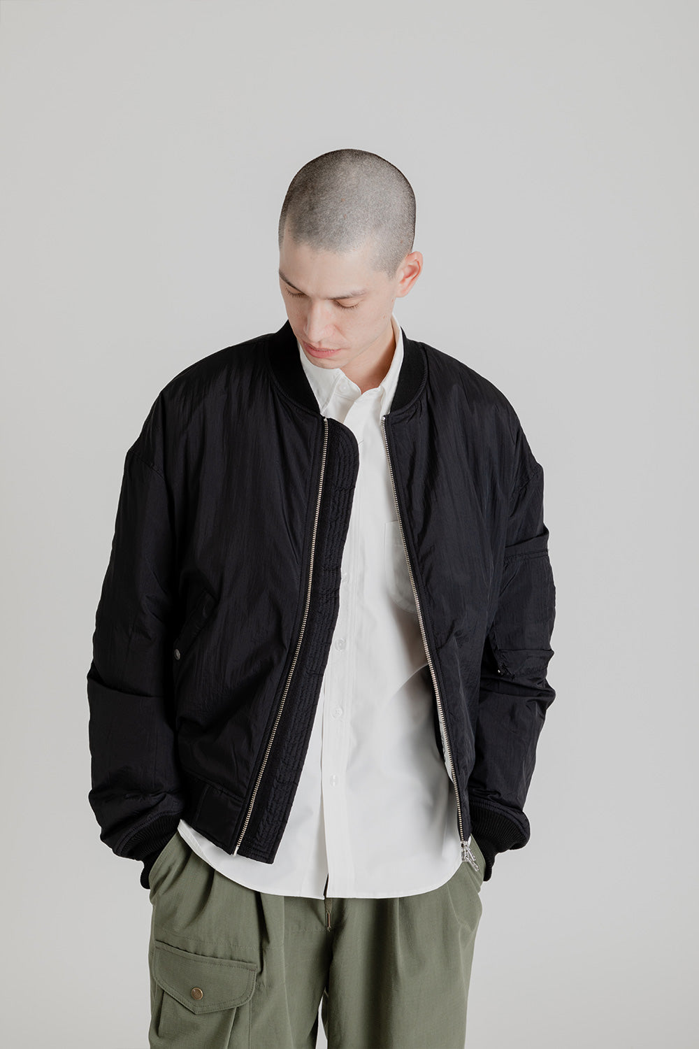 Frizmworks Silent MA-1 Flight Jacket in Black