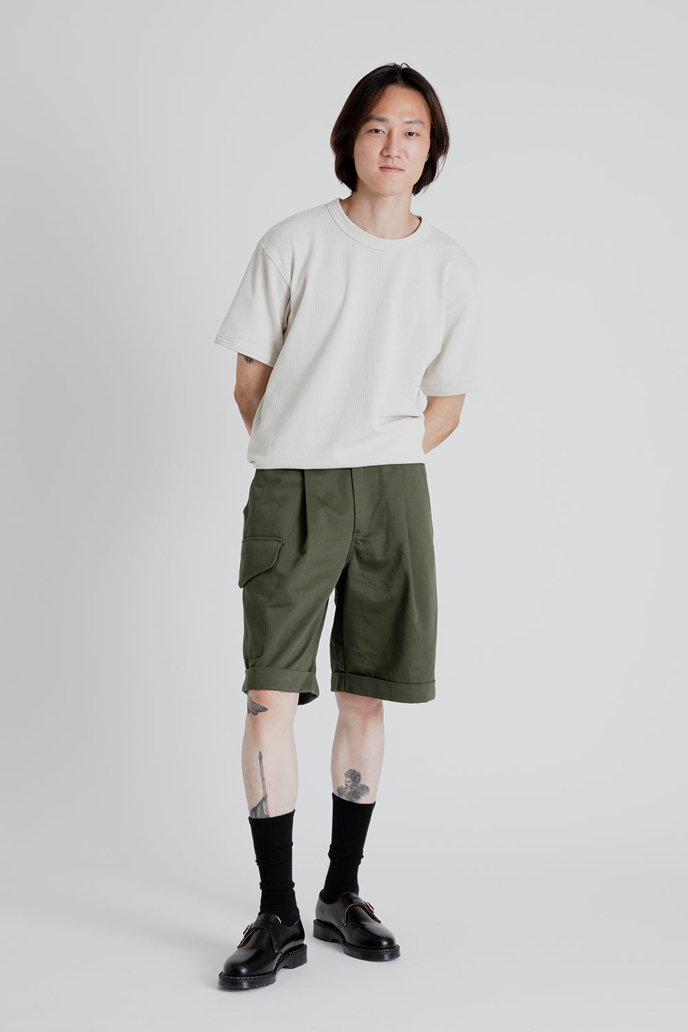 Frizmworks Weave Round Half Tee in Cream