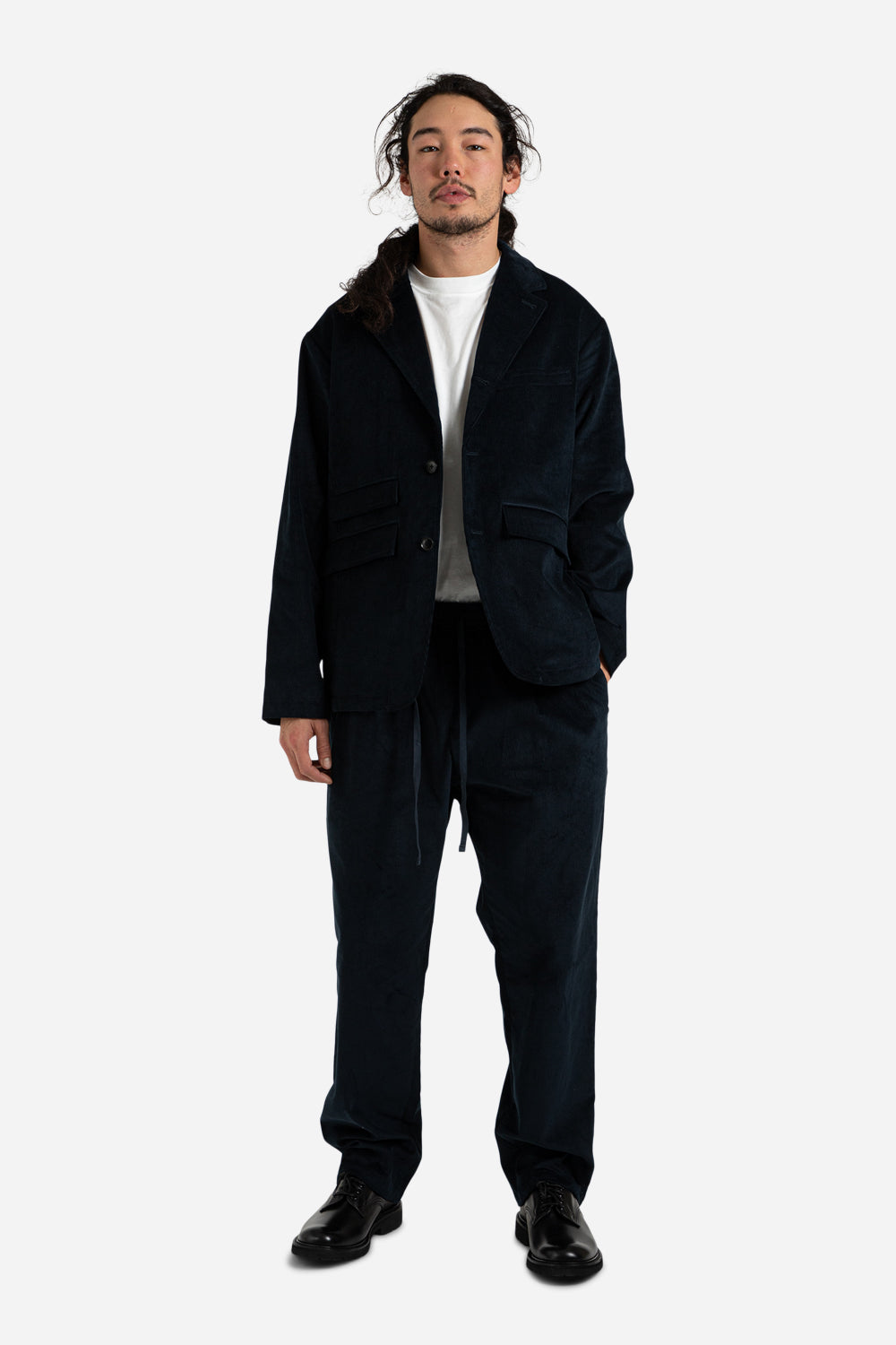 frizmworks_corduroy_relax_blazer_set_up_two_tuck_pants_navy