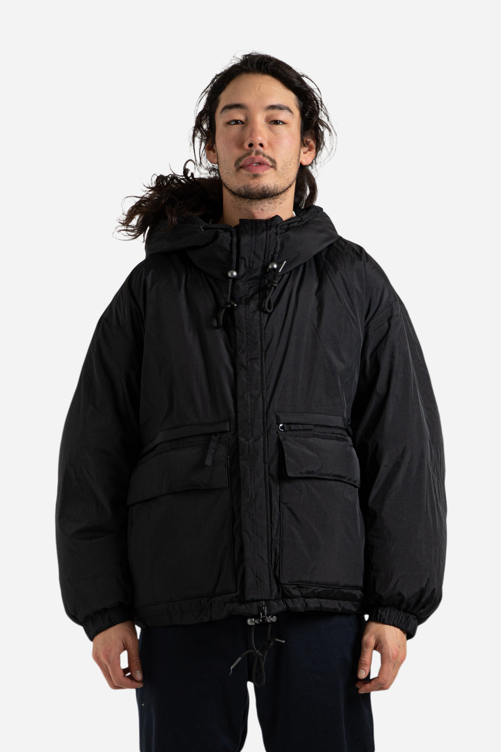 frizmworks_nylon_hooded_puffer_down_Parka_black