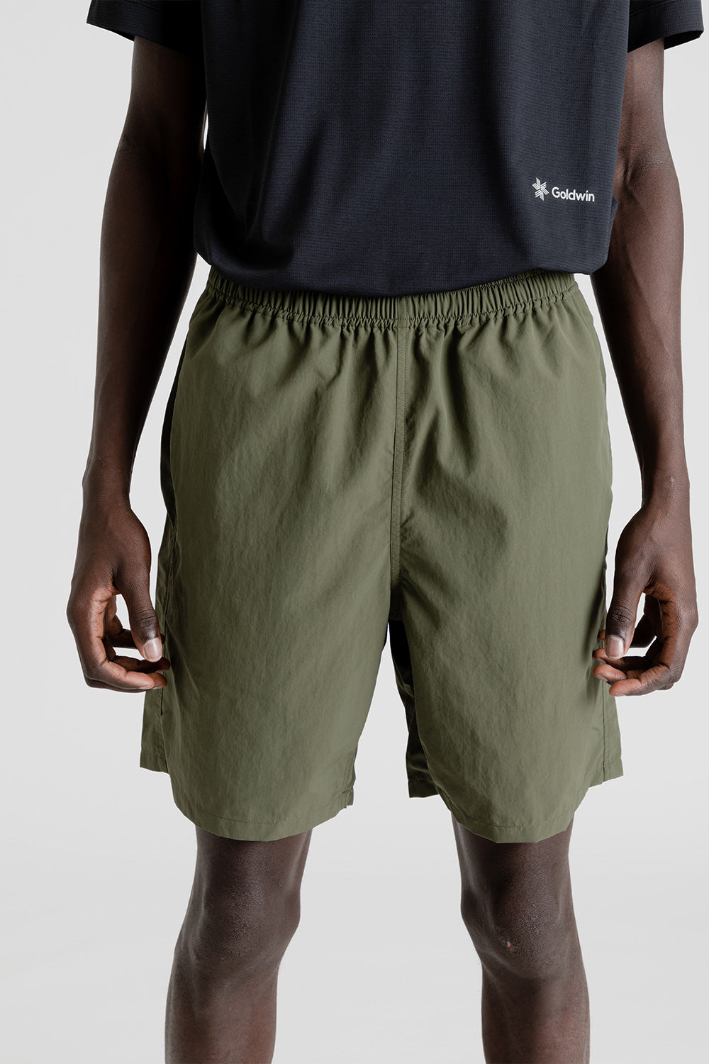 goldwin-nylon-shorts-7-inches-olive-green