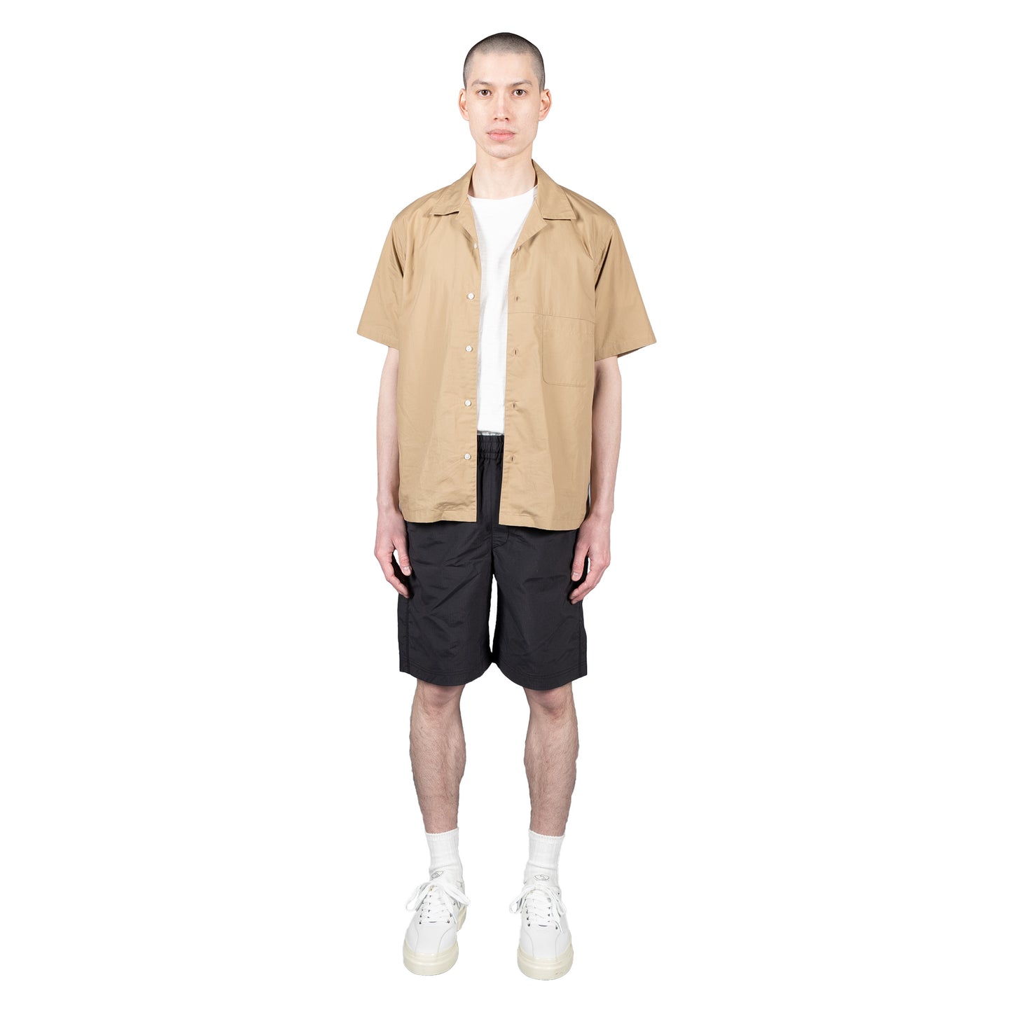 goldwin open collar ss shirt