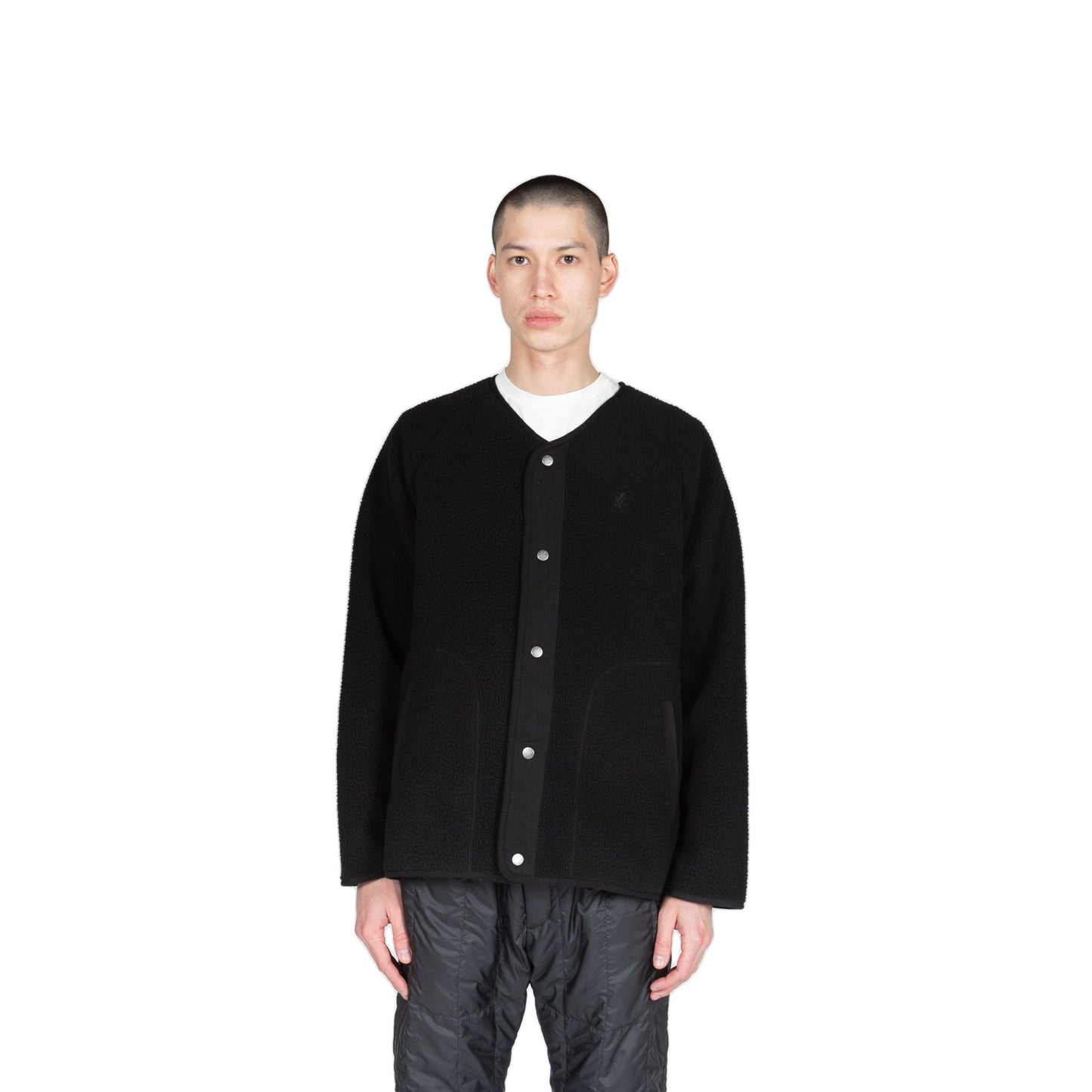 Gramicci Boa Fleece Jacket in Black outer wear warm front