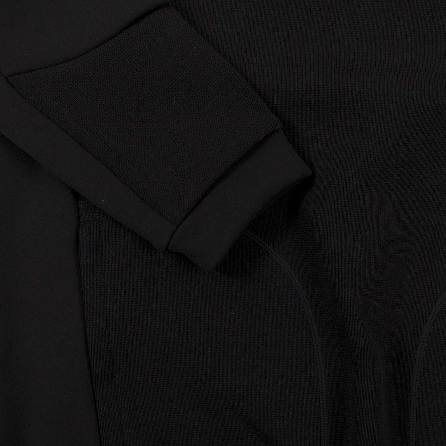 Gramicci Congaree Sweater in Black outer wear sweatshirt cuff