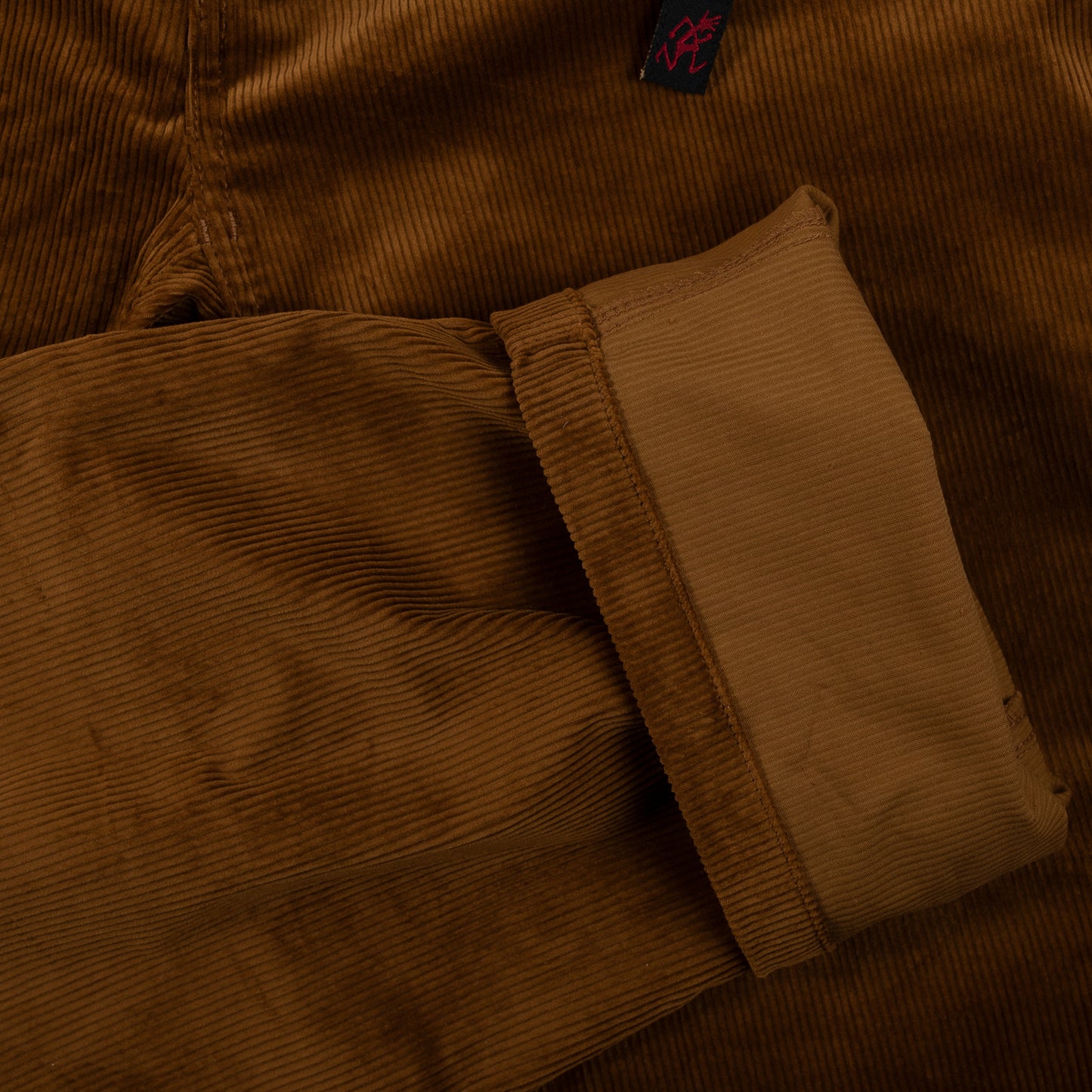 gramicci Corduroy Pants Camel detail cuff