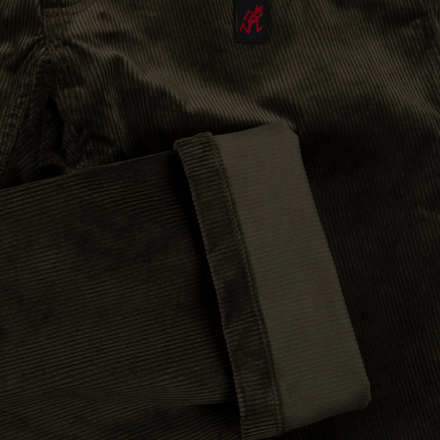 Gramicci Corduroy NN Pants Just Cut in Olive detail cuff