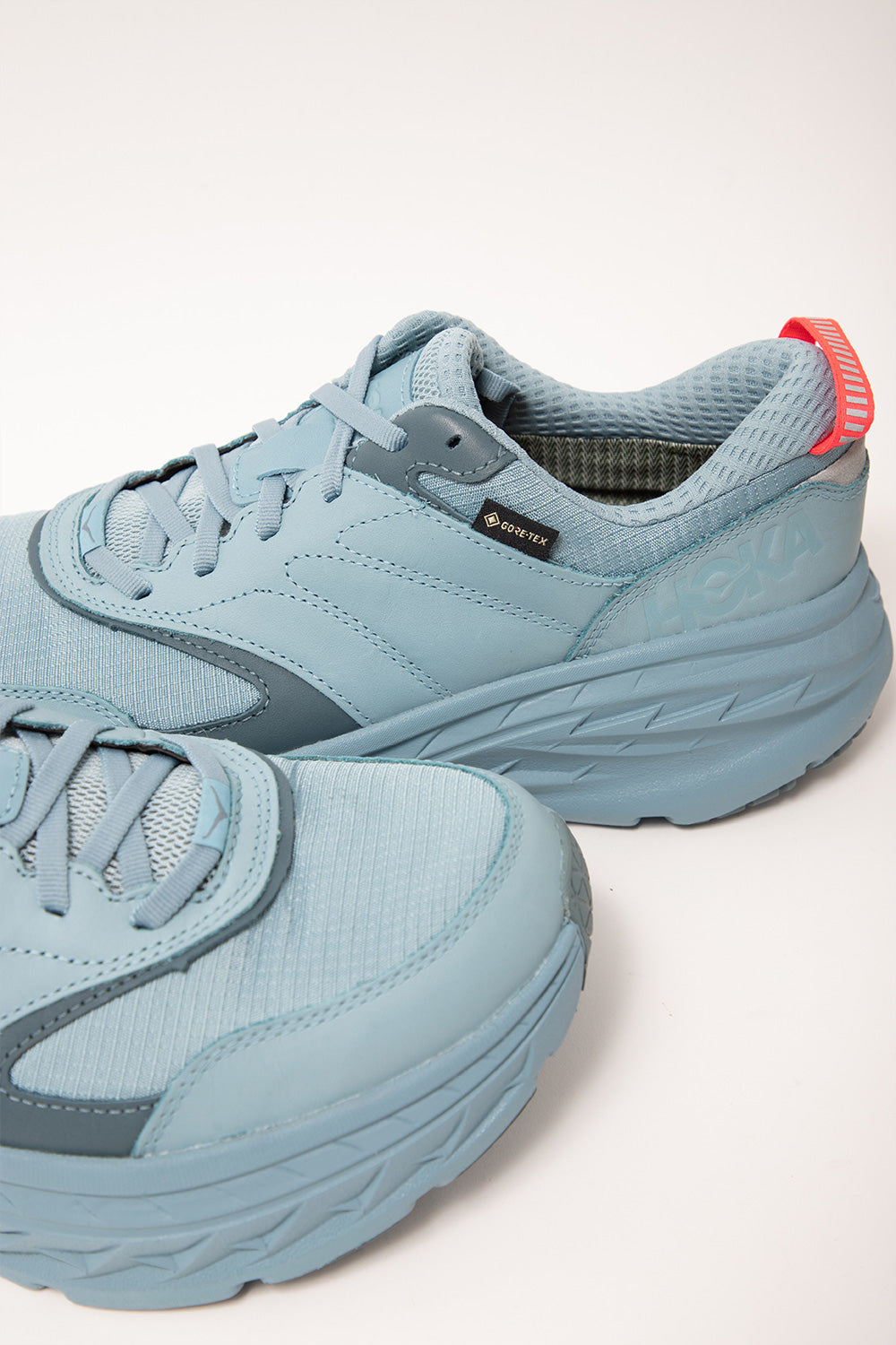 Hoka Bondi L GTX Shoe in Stone Blue / Goblin Blue