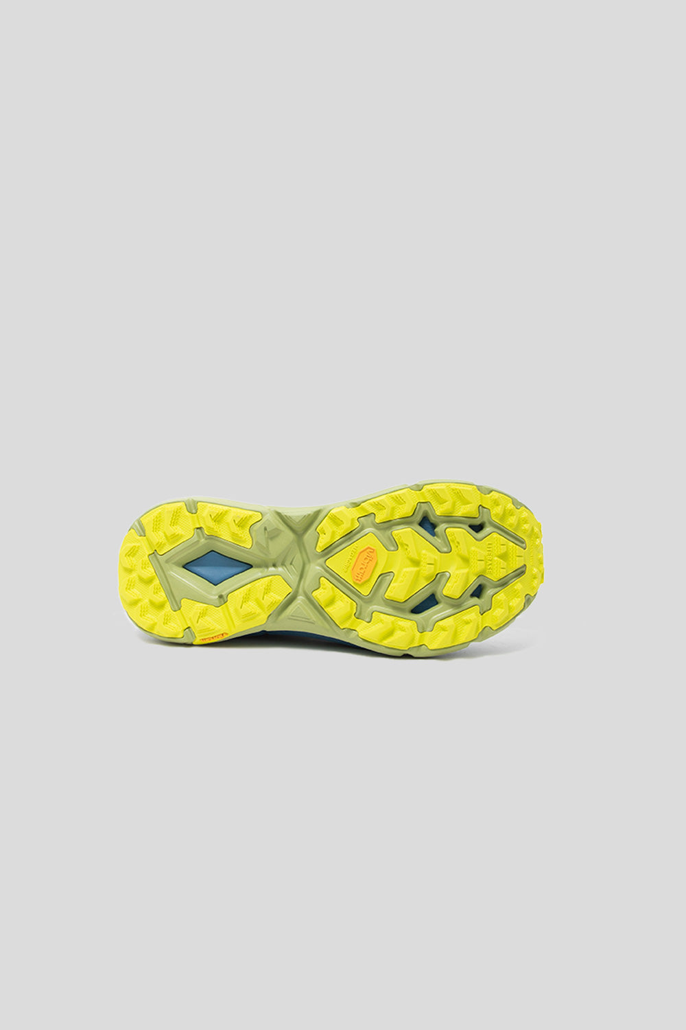 Hoka Mafate Speed 4 Shoe in Stone Blue / Dark Citron