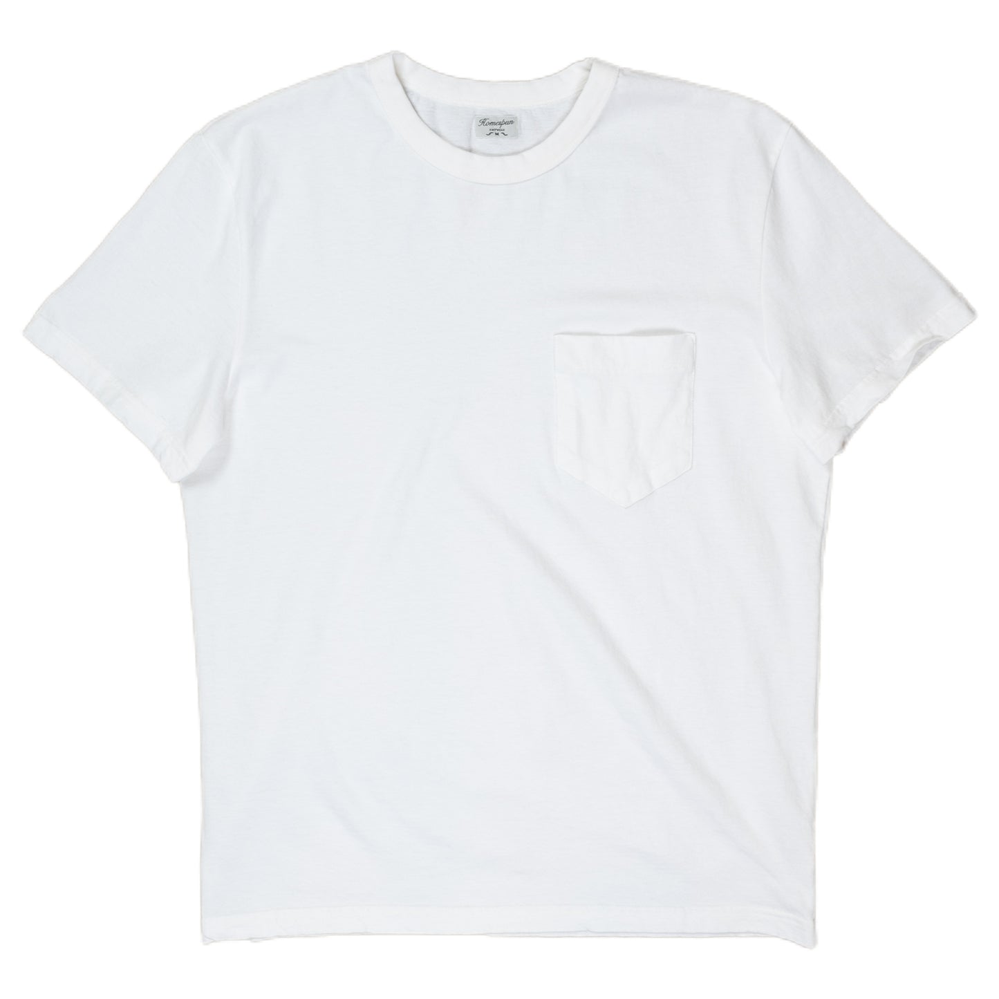homespun dads pocket tee in white