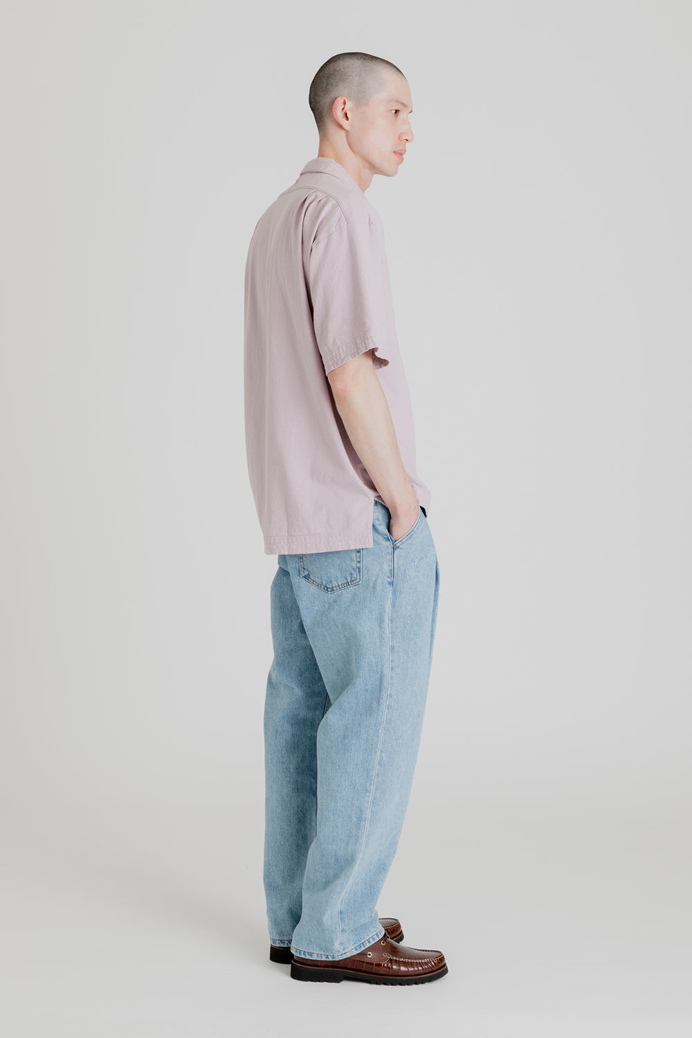 Jackman Baseball Shirt in Mist Purple