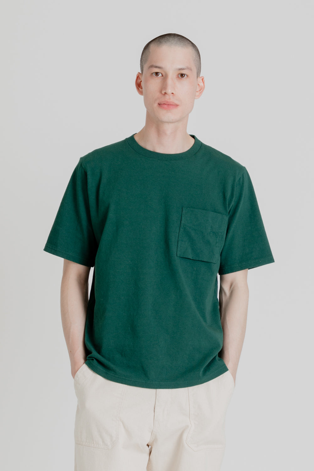 Jackman Pocket T-Shirt in Ivy Green
