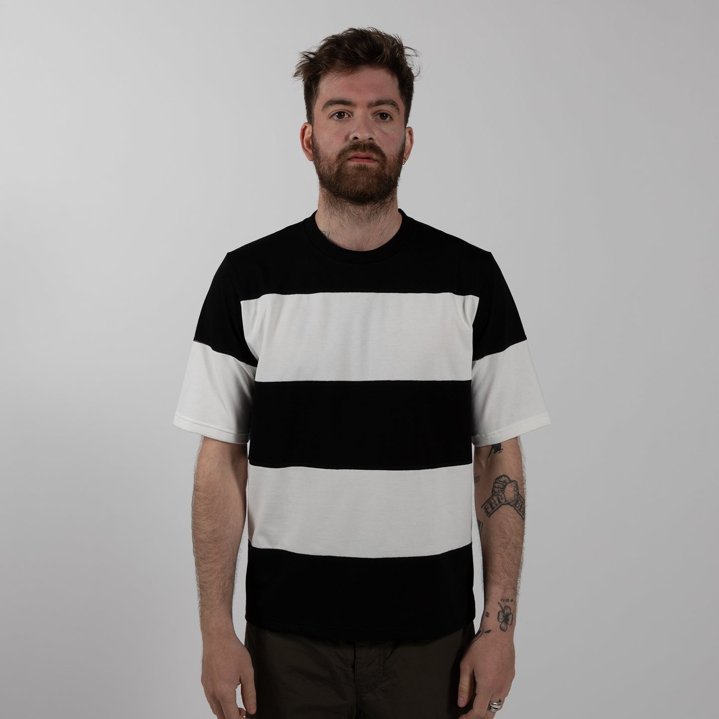Border T-shirt Double Stripe - Black/White - Wallace Mercantile Shop